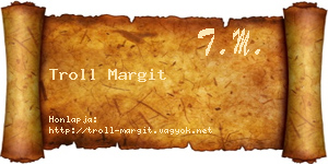 Troll Margit névjegykártya